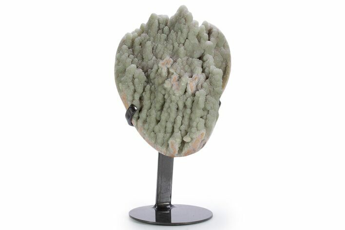 Sparkling Green Prasiolite Quartz Formation on Metal Stand #357218